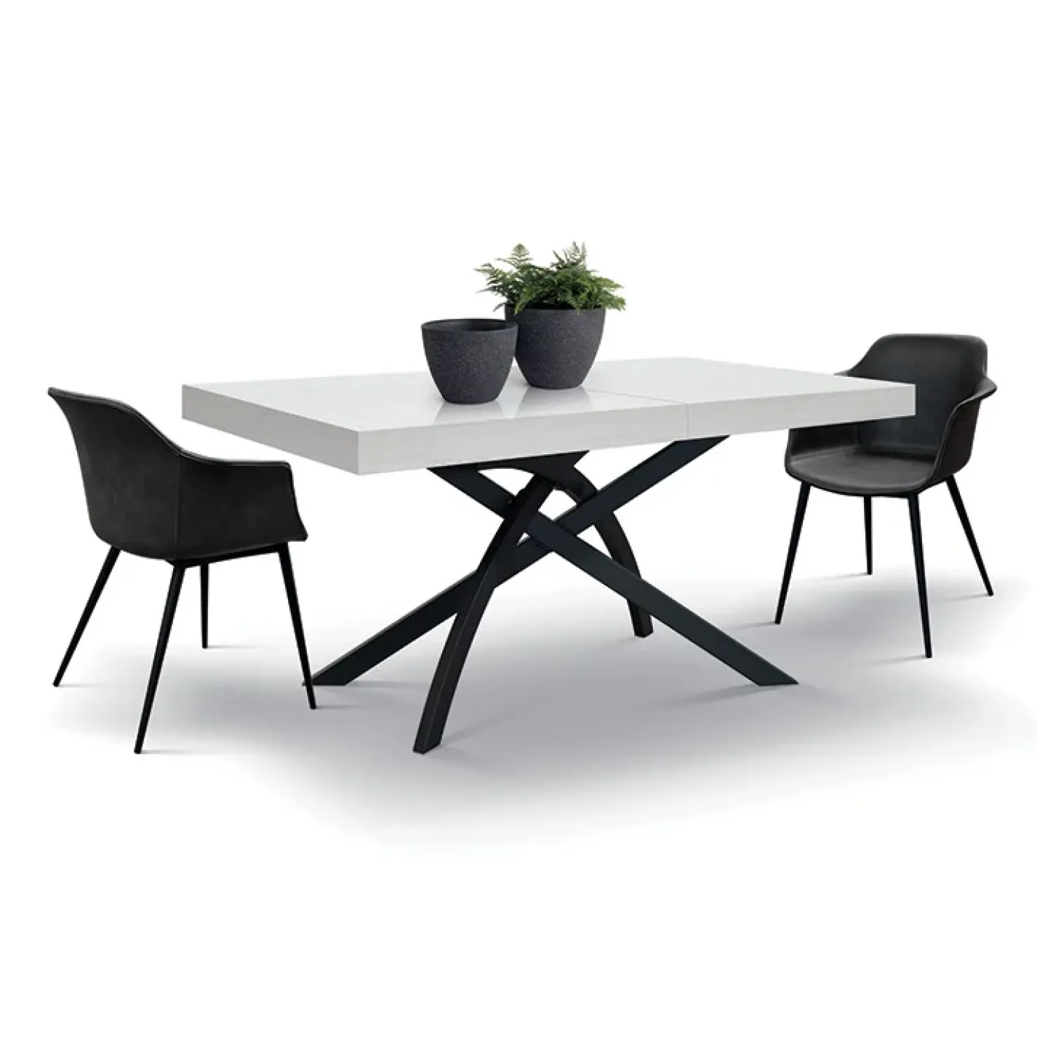 Garnero Arredamenti Tavolo 140/220 cm allungabile metallo Otab Bianco Frassinato Online