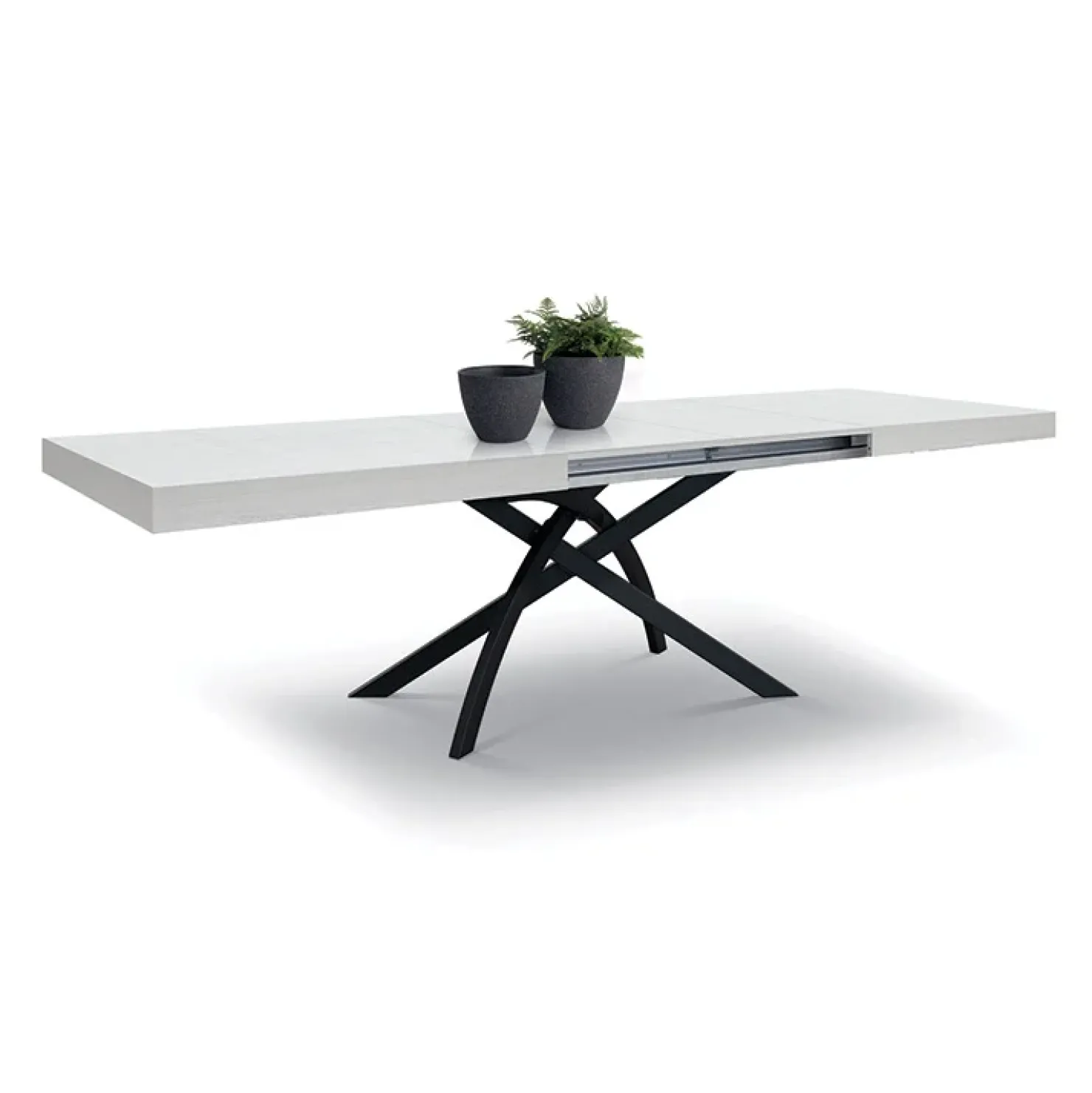 Garnero Arredamenti Tavolo 140/220 cm allungabile metallo Otab Bianco Frassinato Online