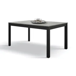 Garnero Arredamenti Tavolo 110/160 cm allungabile grigio cemento metallo Arex Outlet