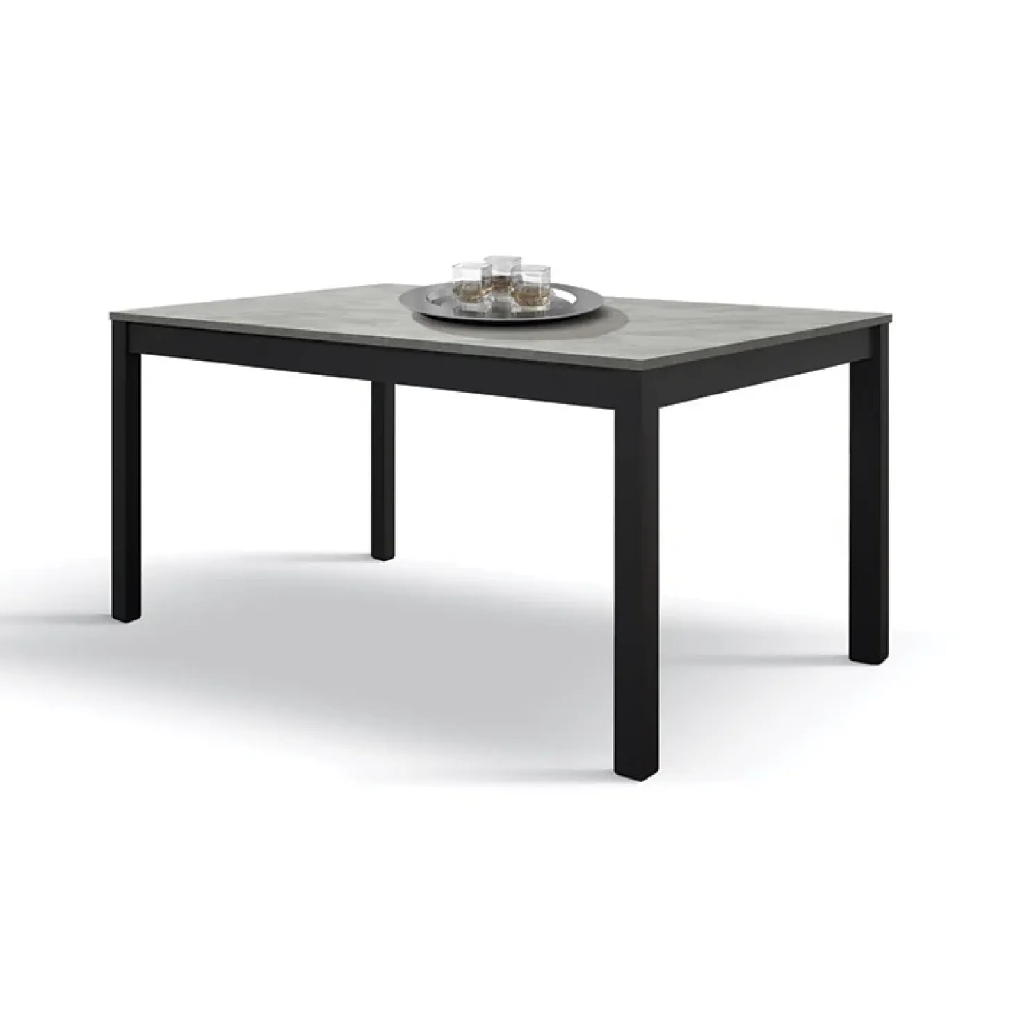 Garnero Arredamenti Tavolo 160/220 cm allungabile grigio cemento metallo Arex Hot