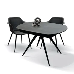 Garnero Arredamenti Tavolo 120/180 cm allungabile grigio metallo Globo Grafite Best