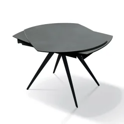 Garnero Arredamenti Tavolo 120/180 cm allungabile grigio metallo Globo Grafite Best