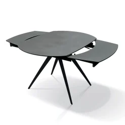 Garnero Arredamenti Tavolo 120/180 cm allungabile grigio metallo Globo Grafite Best