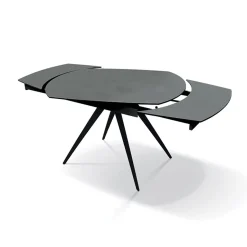 Garnero Arredamenti Tavolo 120/180 cm allungabile grigio metallo Globo Grafite Best