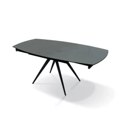 Garnero Arredamenti Tavolo 120/180 cm allungabile grigio metallo Globo Grafite Best