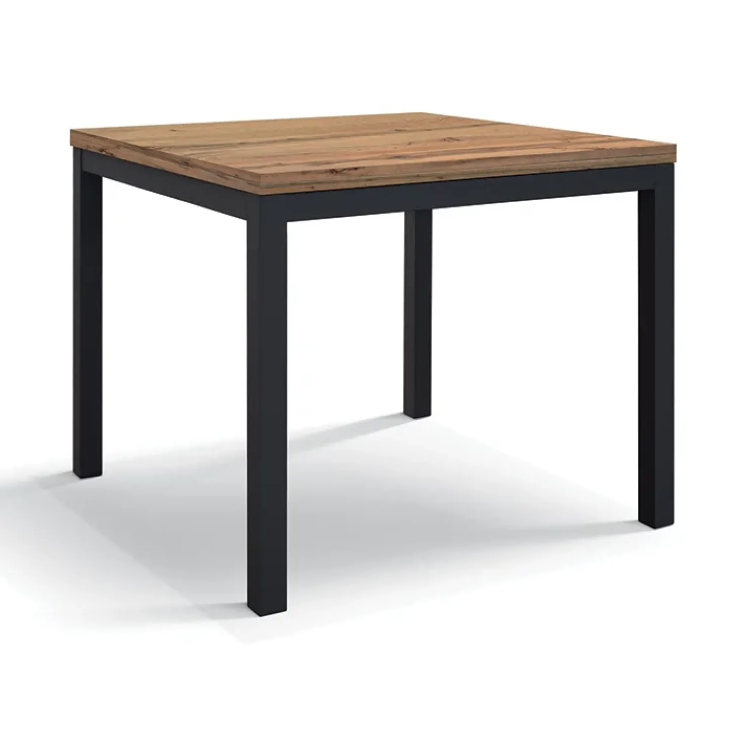 Garnero Arredamenti Tavolo 90/180 cm allungabile metallo ossido Alanda Rovere Rustico Hot