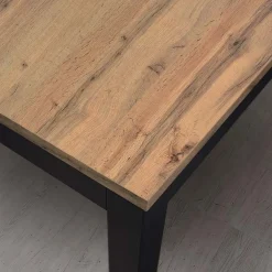 Garnero Arredamenti Tavolo 110/160 cm allungabile metallo ossido Alanda Rovere Rustico New