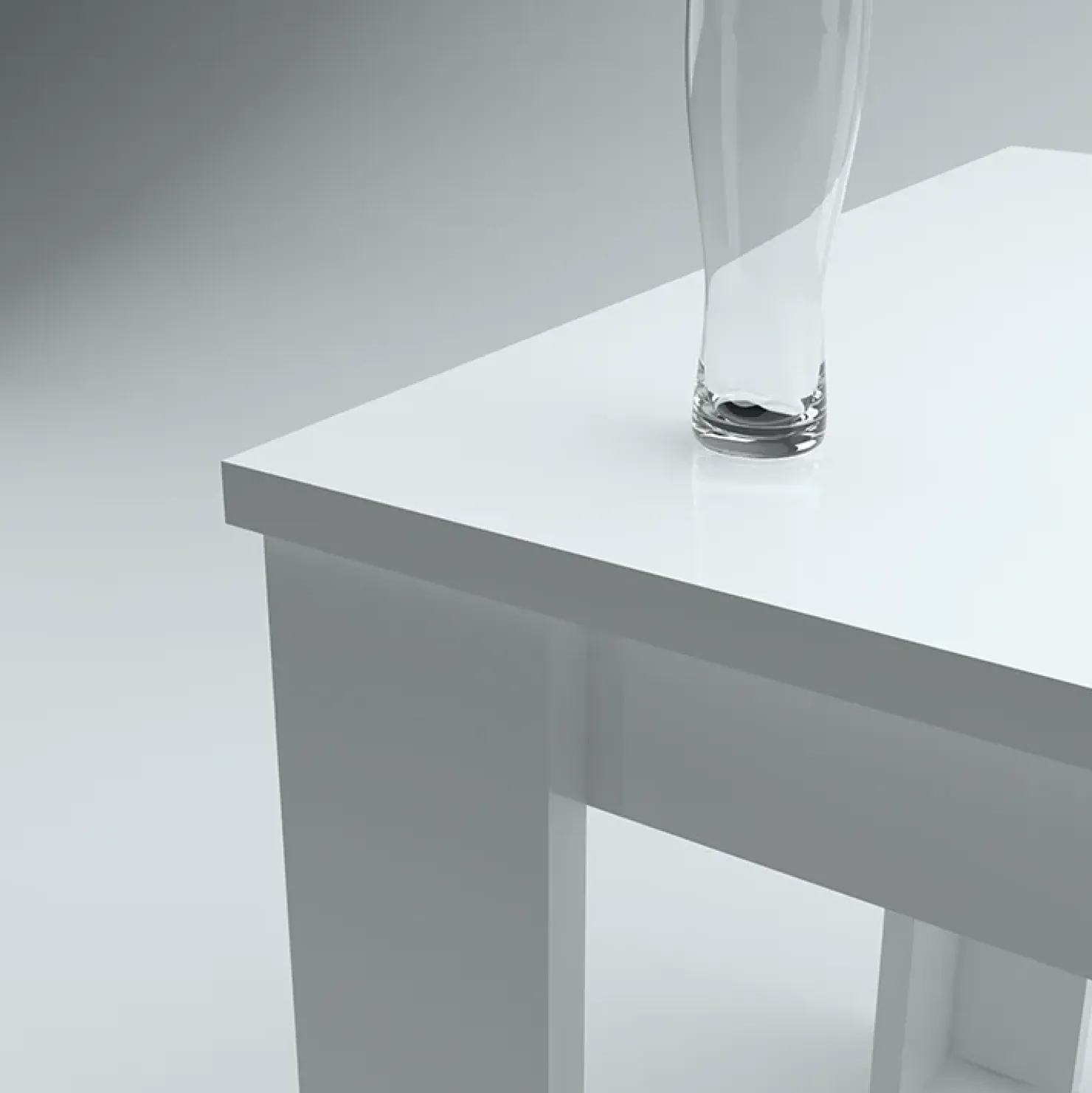 Garnero Arredamenti Tavolo allungabile 160-210cm Zenzero Bianco Lucido Clearance