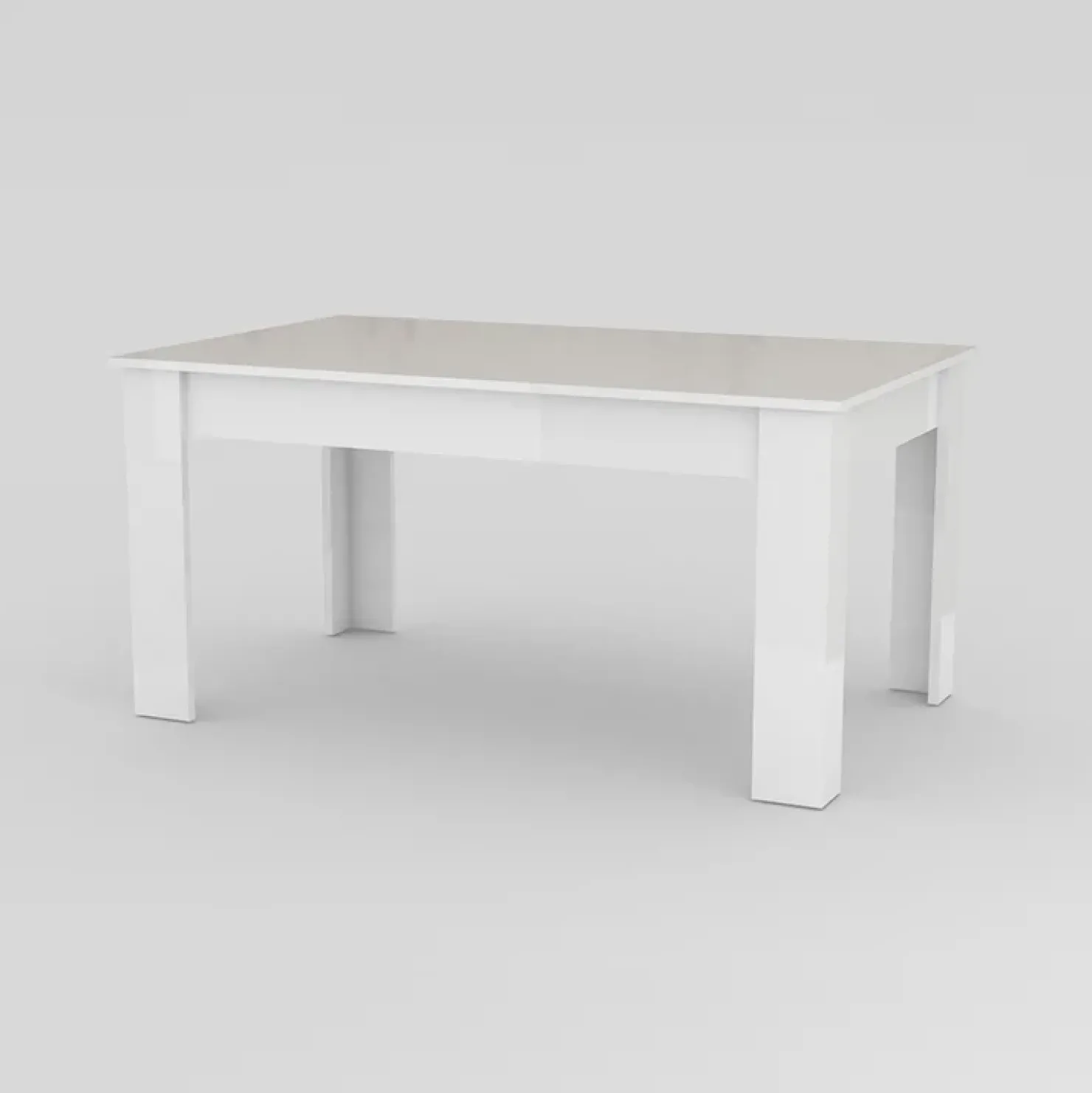 Garnero Arredamenti Tavolo allungabile 160-210cm Zenzero Bianco Lucido Clearance