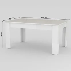 Garnero Arredamenti Tavolo allungabile 160-210cm Zenzero Bianco Lucido Clearance
