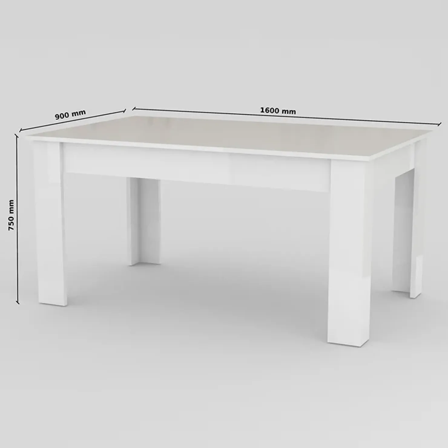 Garnero Arredamenti Tavolo allungabile 160-210cm Zenzero Bianco Lucido Clearance