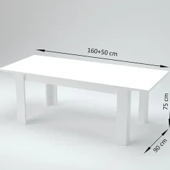 Garnero Arredamenti Tavolo allungabile 160-210cm Zenzero Bianco Opaco Discount