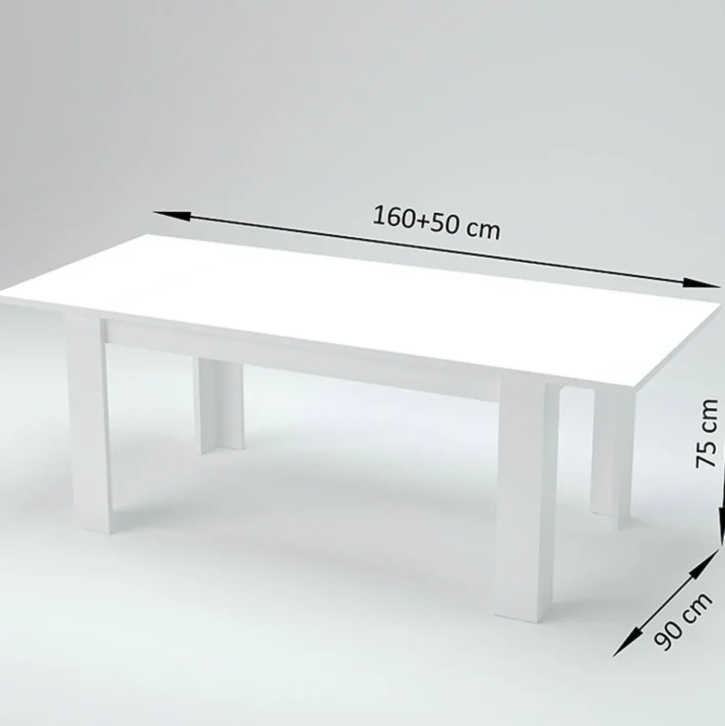 Garnero Arredamenti Tavolo allungabile 160-210cm Zenzero Bianco Opaco Discount