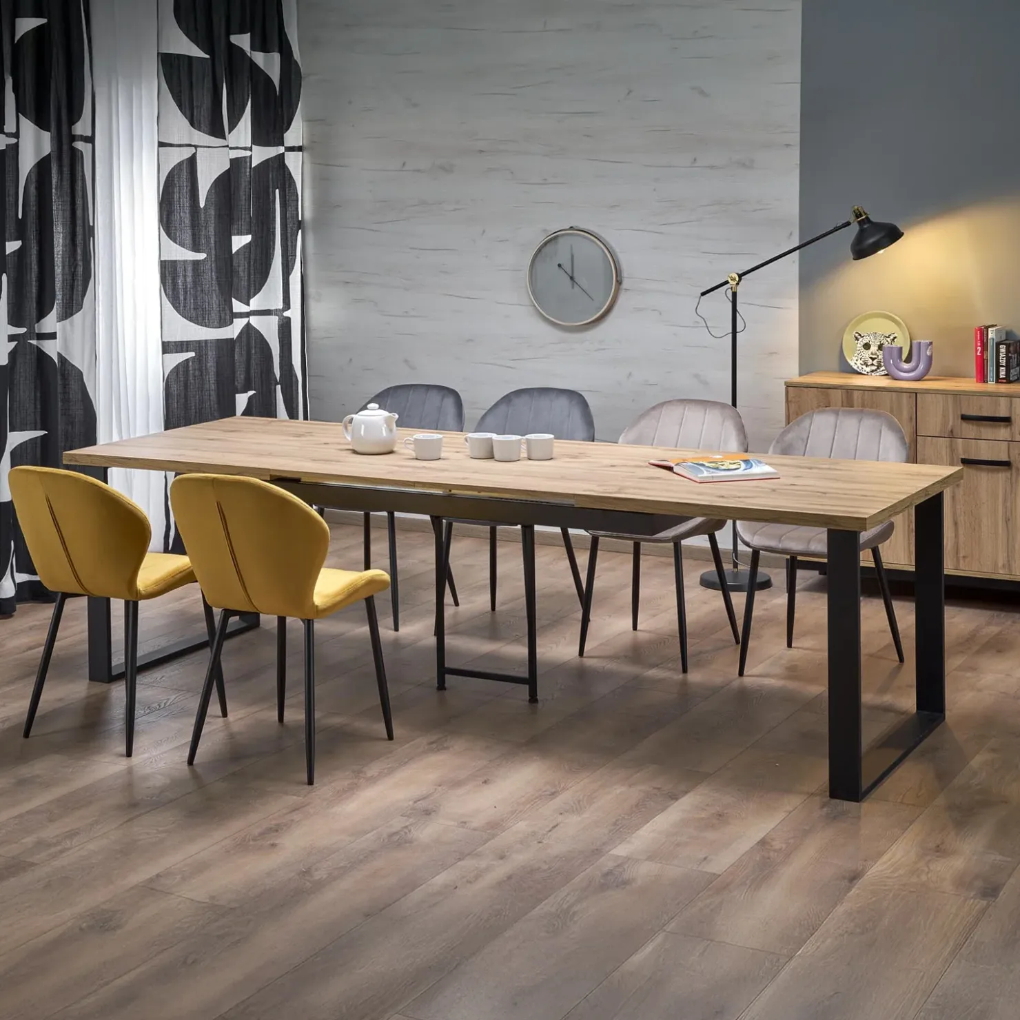 Garnero Arredamenti Tavolo allungabile 160/310cm da pranzo industrial rovere wotan nero Think Best