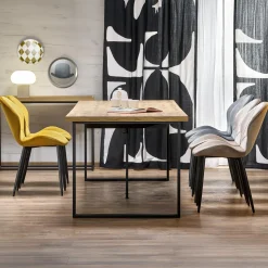 Garnero Arredamenti Tavolo allungabile 160/310cm da pranzo industrial rovere wotan nero Think Best