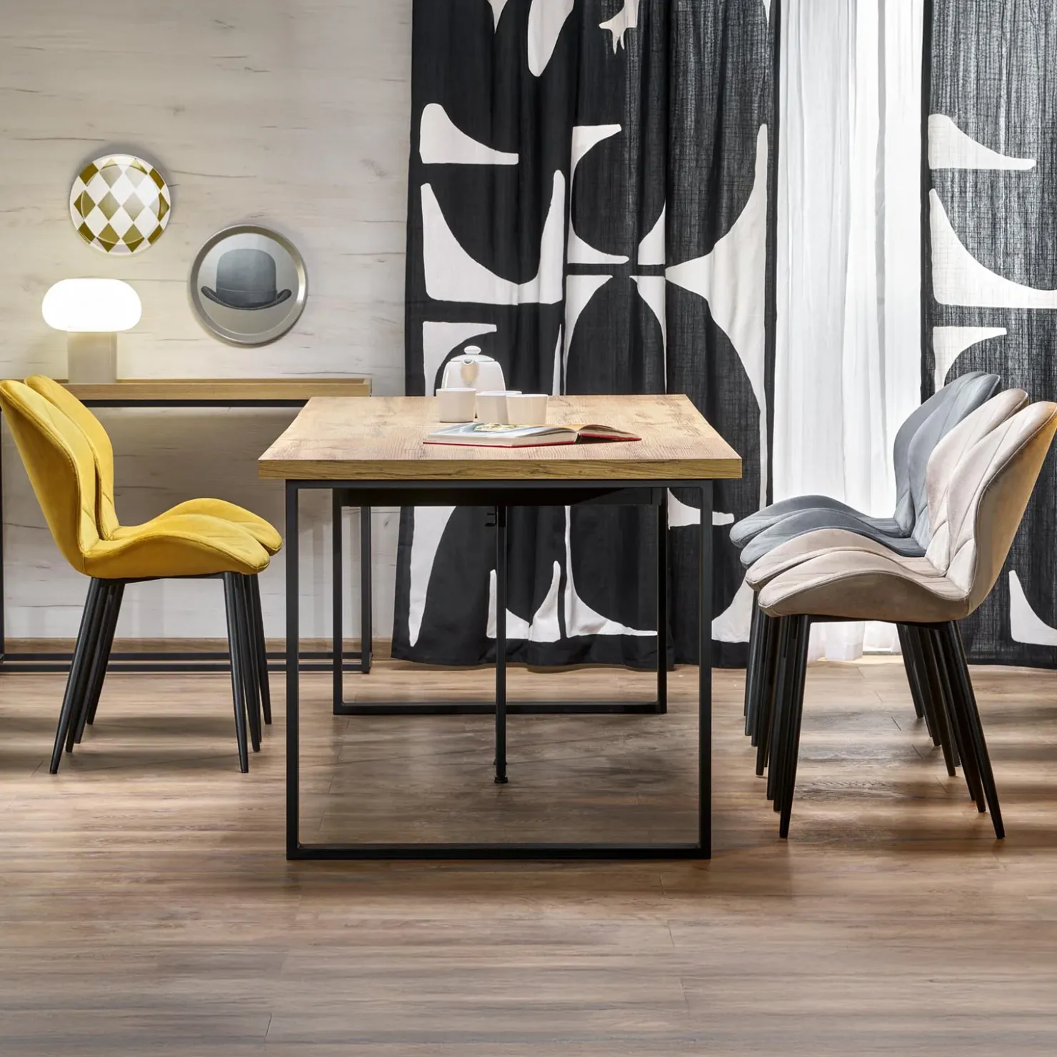 Garnero Arredamenti Tavolo allungabile 160/310cm da pranzo industrial rovere wotan nero Think Best