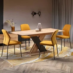 Garnero Arredamenti Tavolo allungabile 130/175cm da pranzo moderno rovere nero Brenta Sale