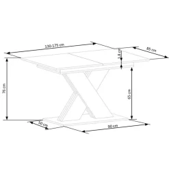 Garnero Arredamenti Tavolo allungabile 130/175cm da pranzo moderno rovere nero Brenta Sale