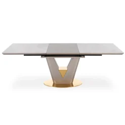 Garnero Arredamenti Tavolo allungabile 160/220cm da pranzo effetto marmo grigio Adige Best