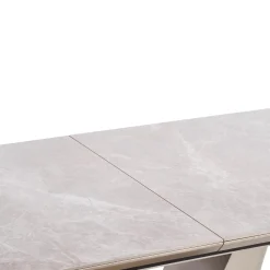 Garnero Arredamenti Tavolo allungabile 160/220cm da pranzo effetto marmo grigio Adige Best