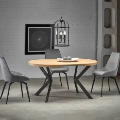 Garnero Arredamenti Tavolo allungabile 100/250cm da pranzo rovere dorato nero Agri Discount