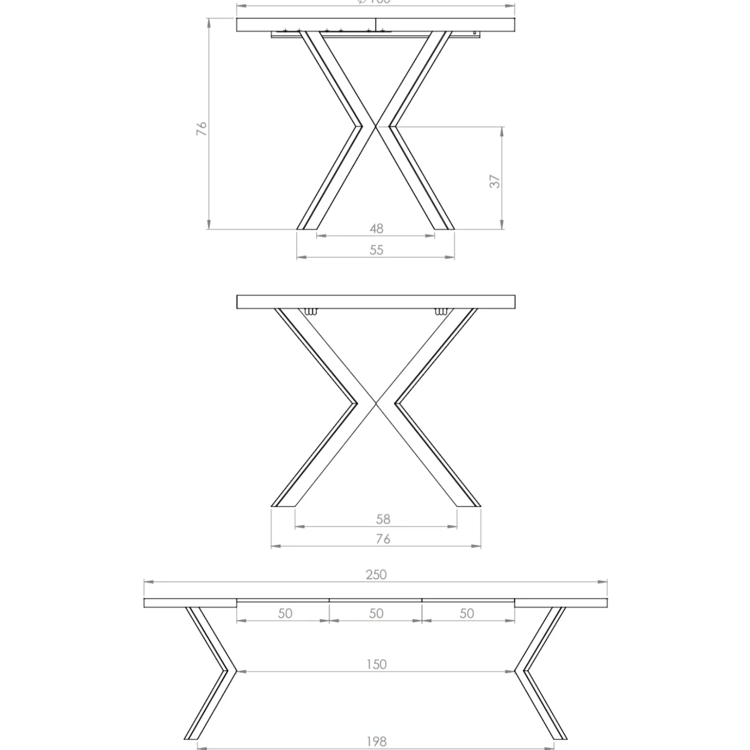 Garnero Arredamenti Tavolo allungabile 100/250cm da pranzo rovere dorato nero Agri Discount