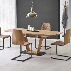 Garnero Arredamenti Tavolo allungabile 160/220cm da pranzo rovere dorato Peonia Gihome® Discount