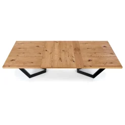 Garnero Arredamenti Tavolo allungabile 160/250cm design moderno rovere rustico nero Ridge Rovere Rustico - Nero Clearance