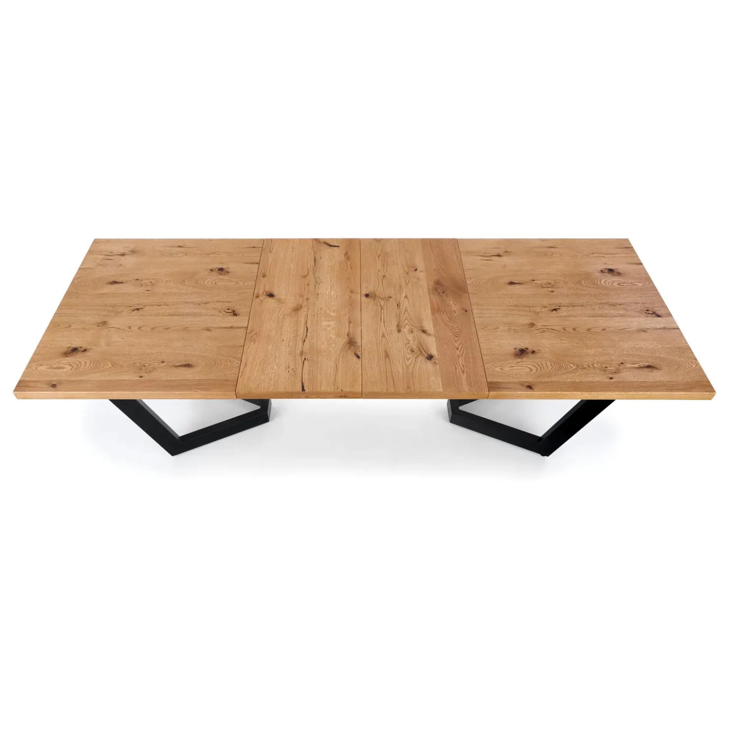 Garnero Arredamenti Tavolo allungabile 160/250cm design moderno rovere rustico nero Ridge Rovere Rustico - Nero Clearance