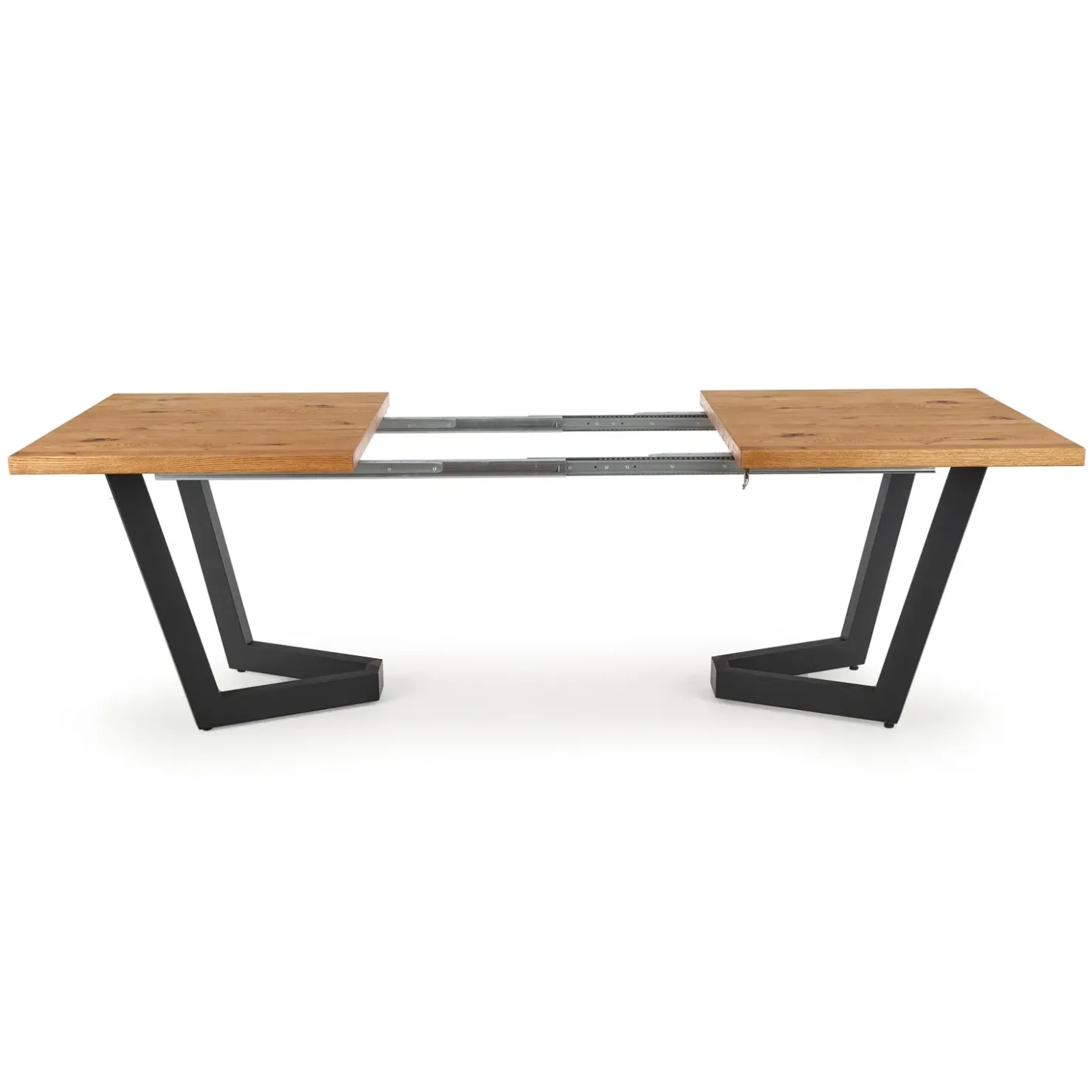 Garnero Arredamenti Tavolo allungabile 160/250cm design moderno rovere rustico nero Ridge Rovere Rustico - Nero Clearance