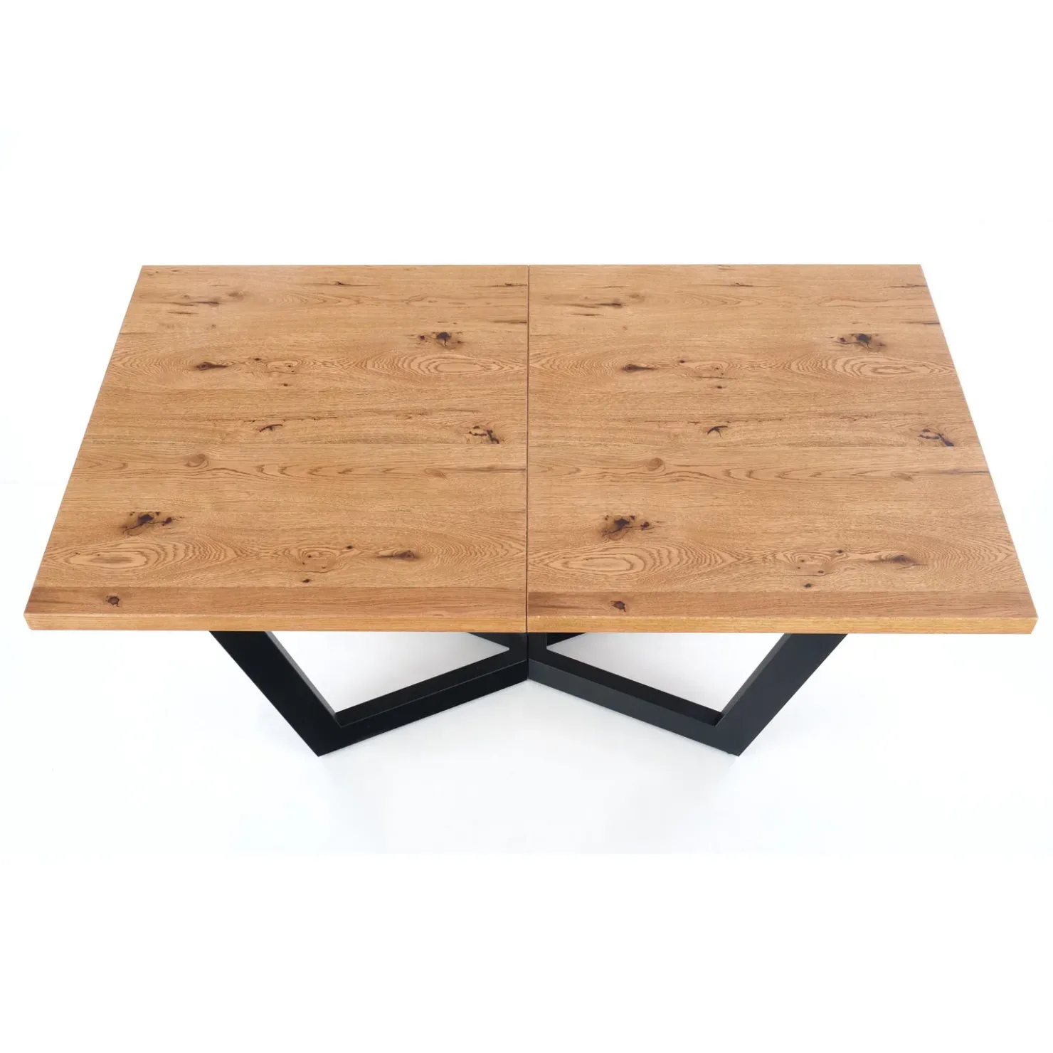 Garnero Arredamenti Tavolo allungabile 160/250cm design moderno rovere rustico nero Ridge Rovere Rustico - Nero Clearance