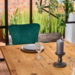 Garnero Arredamenti Tavolo allungabile 160/250cm design moderno rovere rustico nero Ridge Rovere Rustico - Nero Clearance