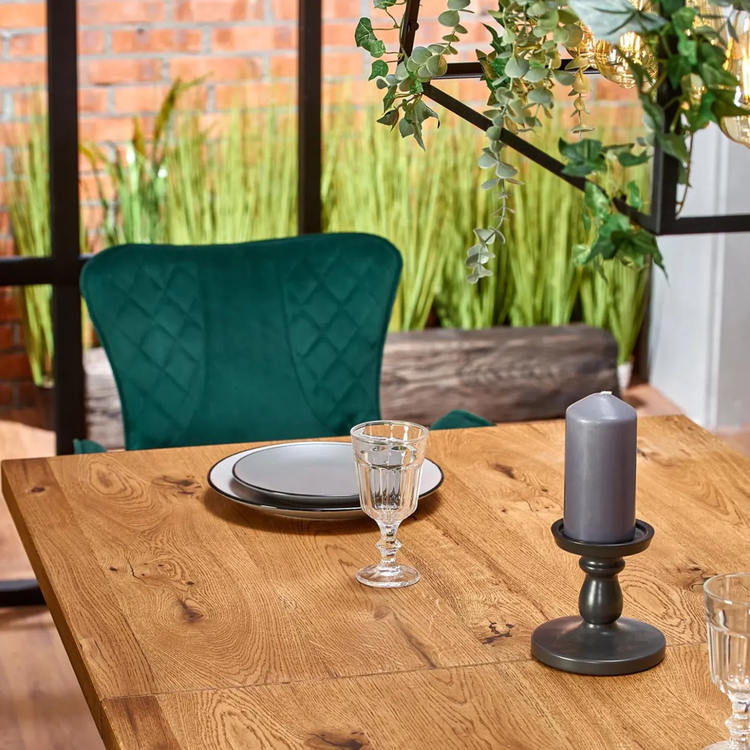 Garnero Arredamenti Tavolo allungabile 160/250cm design moderno rovere rustico nero Ridge Rovere Rustico - Nero Clearance