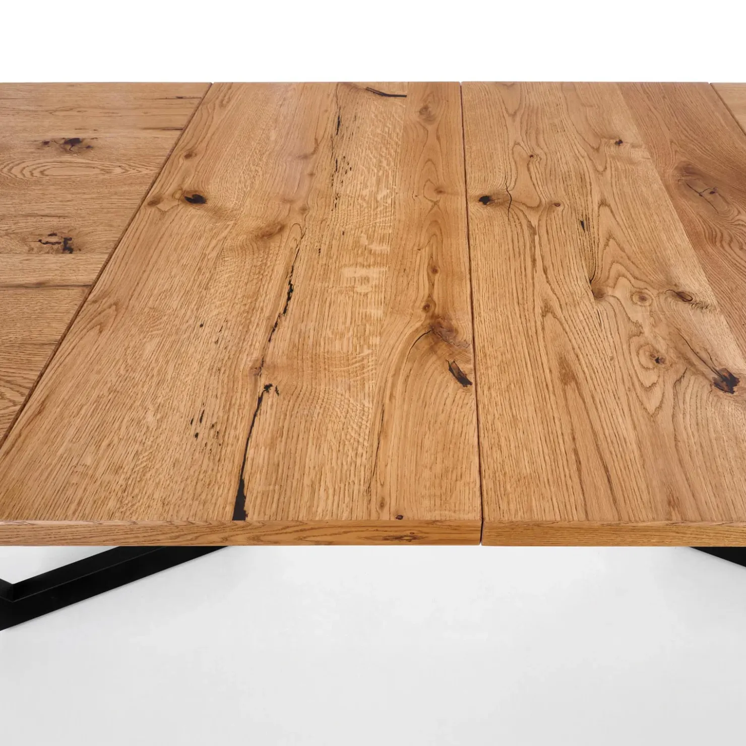 Garnero Arredamenti Tavolo allungabile 160/250cm design moderno rovere rustico nero Ridge Rovere Rustico - Nero Clearance