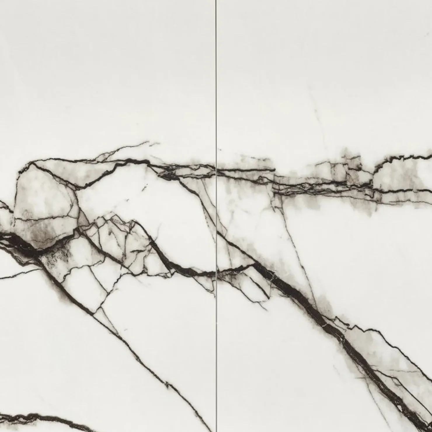 Garnero Arredamenti Tavolo allungabile 180/230cm effetto marmo bianco nero Silvano