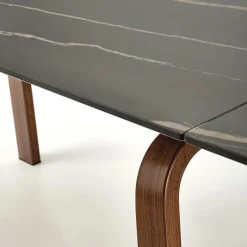 Garnero Arredamenti Tavolo allungabile 140/200cm effetto marmo nero rovere scuro Rinaldo Clearance