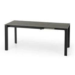 Garnero Arredamenti Tavolo allungabile 120/180cm effetto pietra acciaio nero Alder Discount