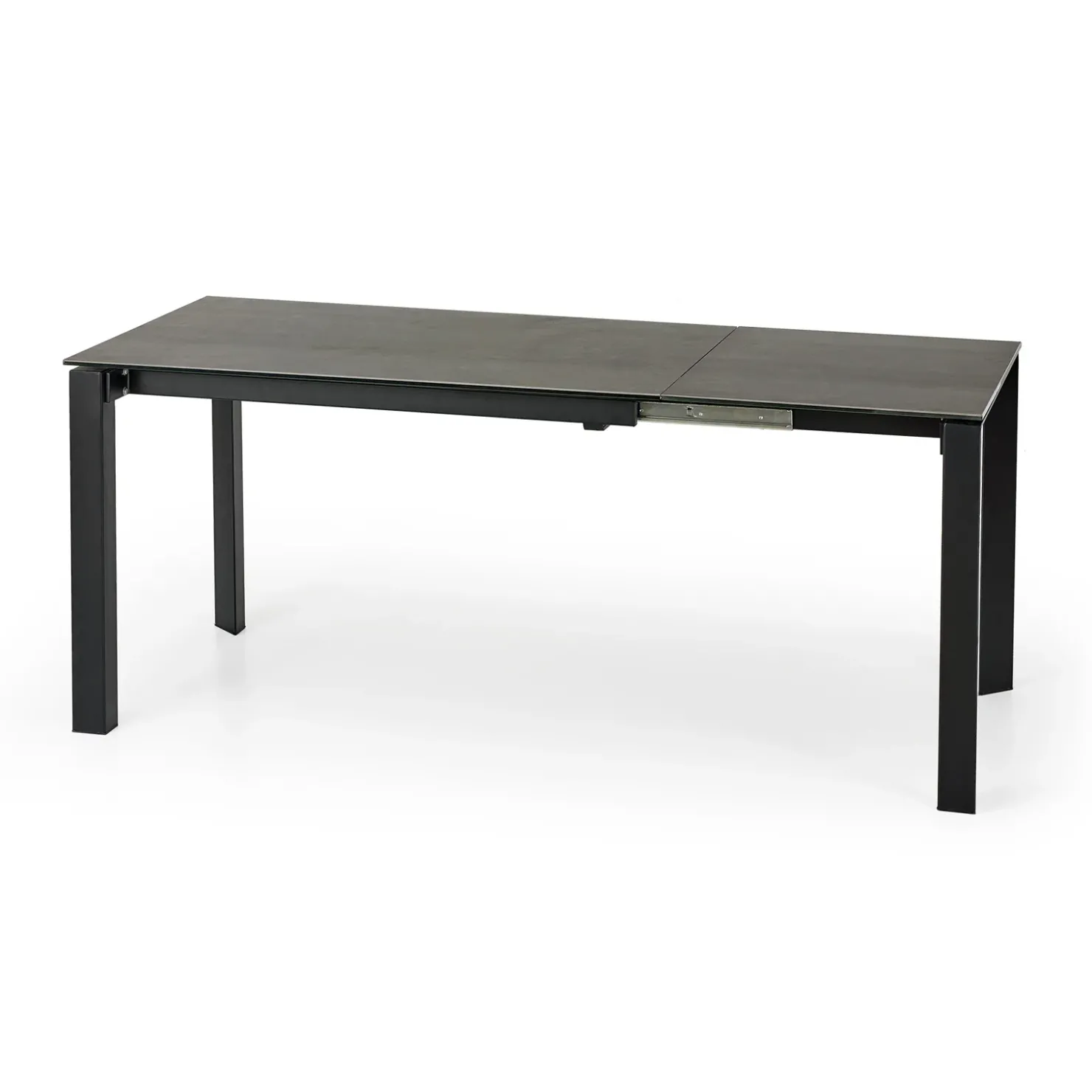Garnero Arredamenti Tavolo allungabile 120/180cm effetto pietra acciaio nero Alder Discount