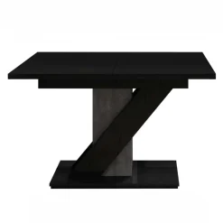 Garnero Arredamenti Tavolo allungabile 120/160cm moderno da pranzo nero effetto pietra Amilia Nero Lucido - Grigio Online