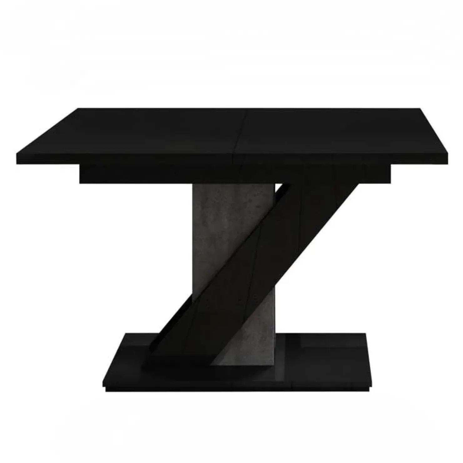 Garnero Arredamenti Tavolo allungabile 120/160cm moderno da pranzo nero effetto pietra Amilia Nero Lucido - Grigio Online