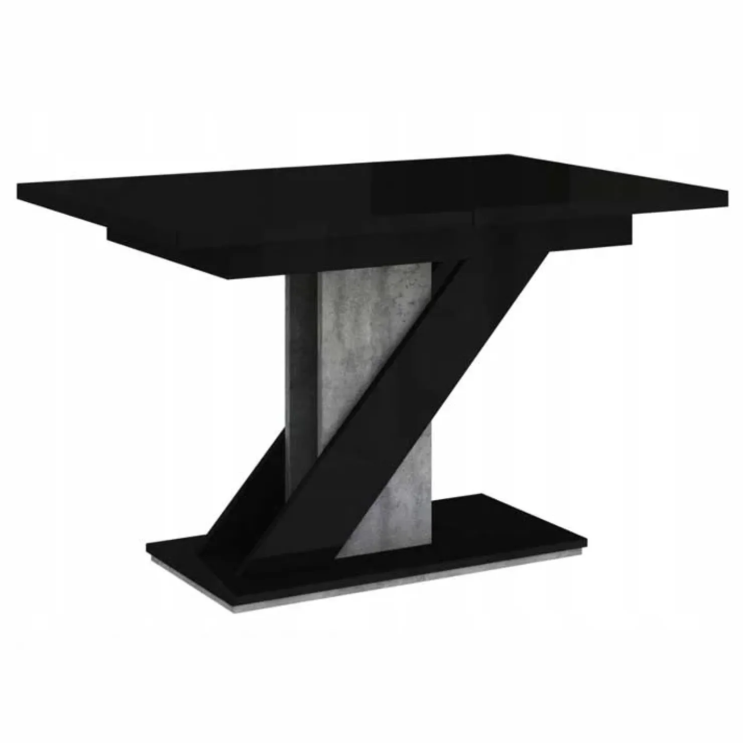 Garnero Arredamenti Tavolo allungabile 120/160cm moderno da pranzo nero effetto pietra Amilia Nero Lucido - Grigio Online