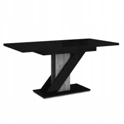 Garnero Arredamenti Tavolo allungabile 120/160cm moderno da pranzo nero effetto pietra Amilia Nero Lucido - Grigio Online