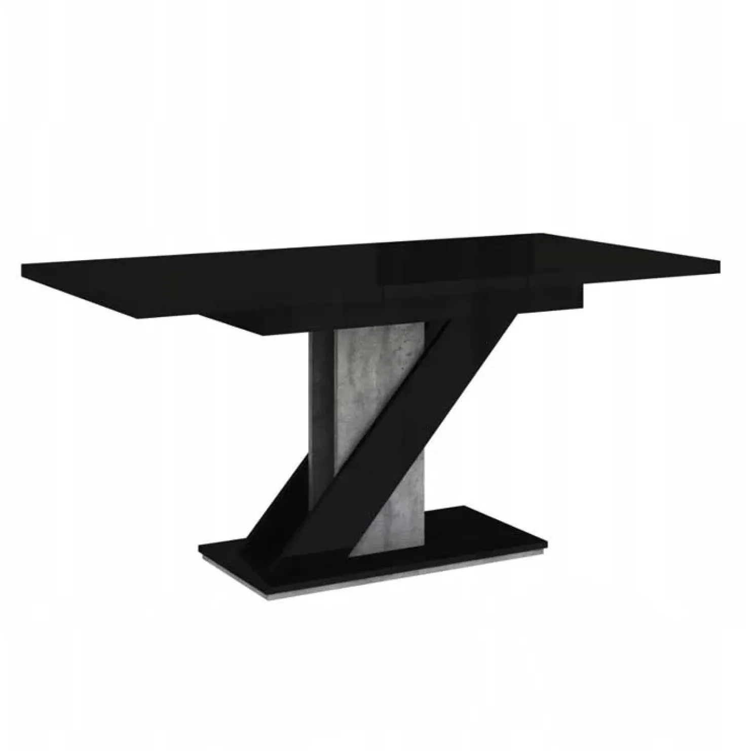 Garnero Arredamenti Tavolo allungabile 120/160cm moderno da pranzo nero effetto pietra Amilia Nero Lucido - Grigio Online