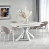 Garnero Arredamenti Tavolo allungabile 160/200cm moderno effetto marmo bianco Lucinda Best
