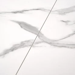 Garnero Arredamenti Tavolo allungabile 160/200cm moderno effetto marmo bianco Lucinda Best