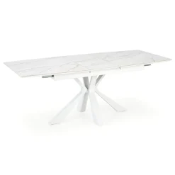 Garnero Arredamenti Tavolo allungabile 160/200cm moderno effetto marmo bianco Lucinda Best
