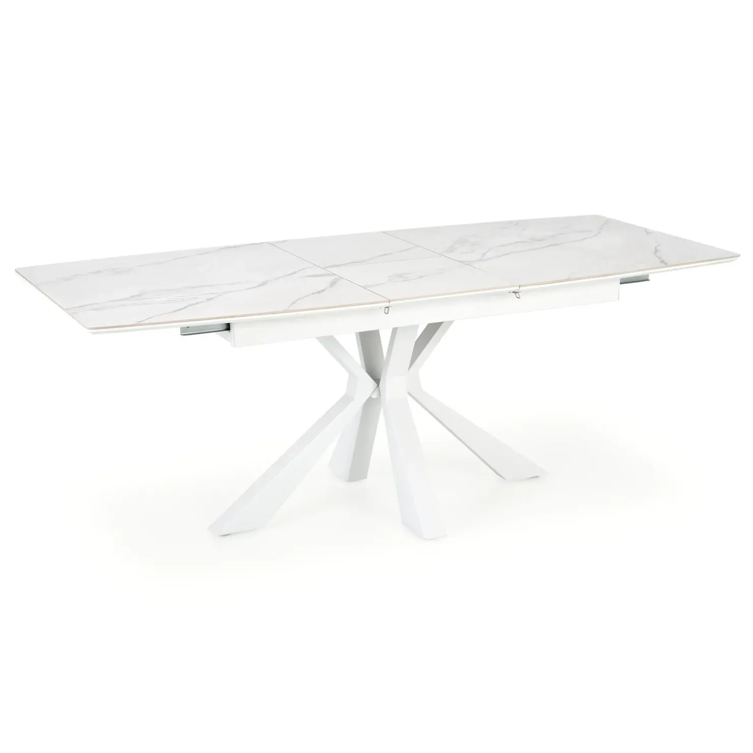 Garnero Arredamenti Tavolo allungabile 160/200cm moderno effetto marmo bianco Lucinda Best