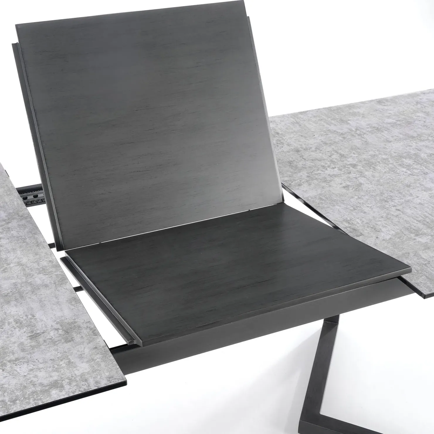 Garnero Arredamenti Tavolo allungabile 160/210cm moderno vetro acciaio grigio Jennifer Sale