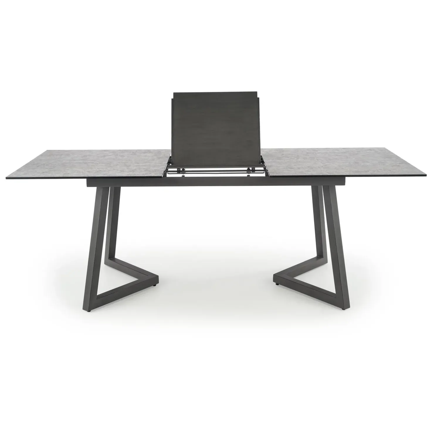 Garnero Arredamenti Tavolo allungabile 160/210cm moderno vetro acciaio grigio Jennifer Sale