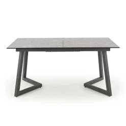 Garnero Arredamenti Tavolo allungabile 160/210cm moderno vetro acciaio grigio Jennifer Sale